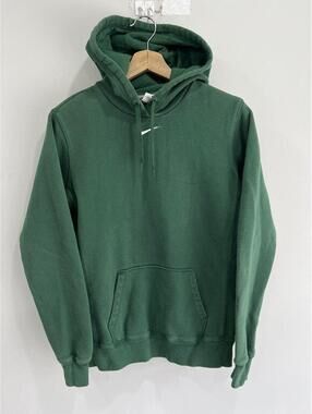 Vintage Nike Y2K Center Swoosh Hoodie Sweater check green